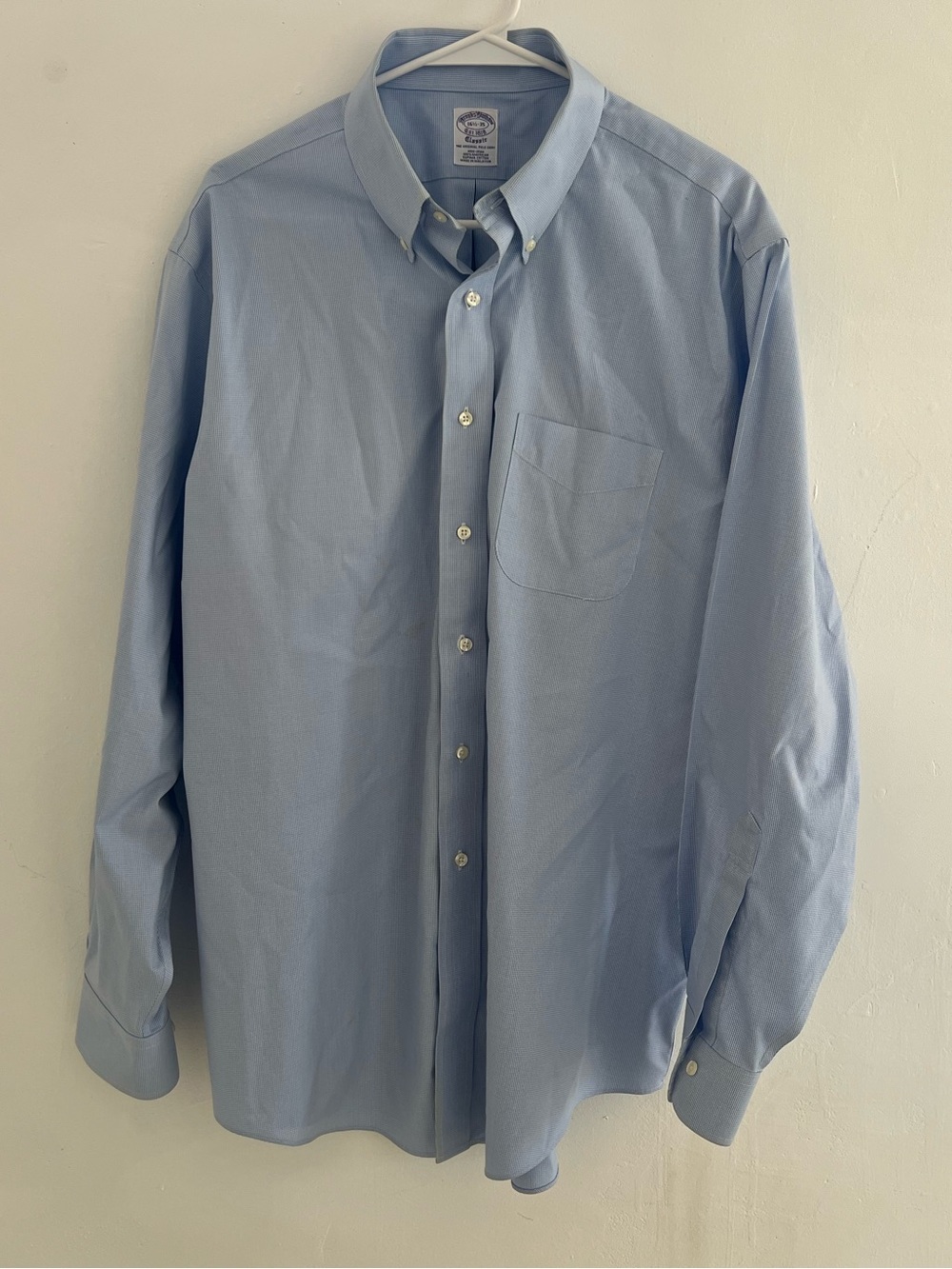 Vintage Brooks Brothers Light Blue Button-Down Oxford Shirt - Men